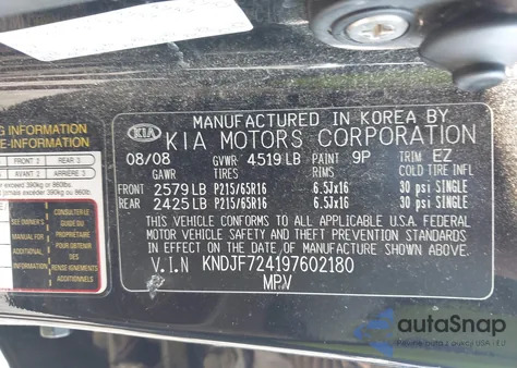 2009 Kia Sportage Lx from USA, damaged, VIN KNDJF724197602180